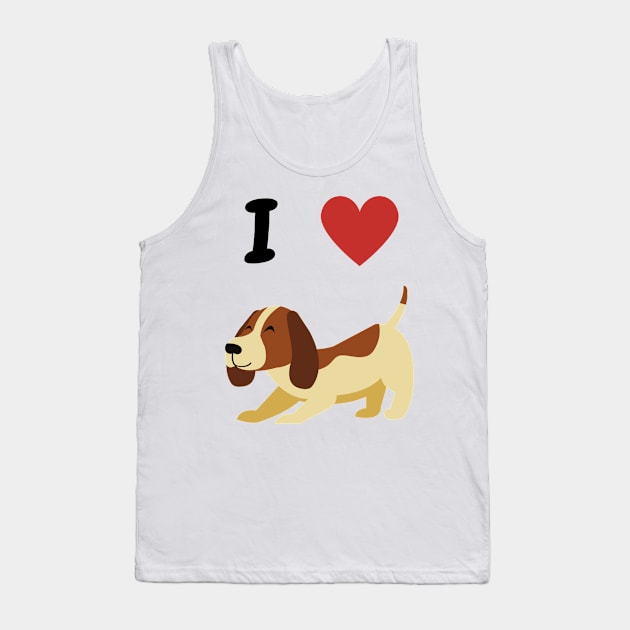 I love my dog Tank Top by Simple D.